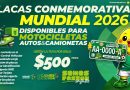 PLACAS MUNDIALISTAS PARA MOTOS YA ESTÁN DISPONIBLES