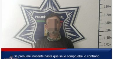 POLICÍA MUNICIPAL DE MATEHUALA DETIENE A PRESUNTO EN POSESIÓN DE DROGA EN LA ZONA CENTRO