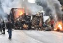 AL MENOS OCHO MUERTOS TRAS EL CHOQUE E INCENDIO DE UN AUTOBÚS Y UN CAMIÓN EN BRASIL