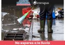 Interapas llama a reforzar acciones preventivas durante la temporada de lluvias