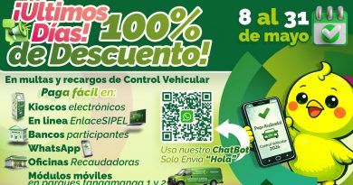 ÚLTIMOS DÍAS DEL 100 POR CIENTO DE DESCUENTO EN MULTAS Y RECARGOS DEL CONTROL VEHÍCULAR