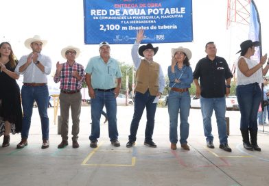 Alcalde Enrique Galindo pone en funcionamiento nueva obra hidráulica en Bocas