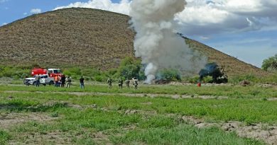 DESTRUYEN DE MANERA SEGURA PIROTECNIA DECOMISADA EN MATEHUALA