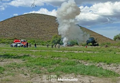 DESTRUYEN DE MANERA SEGURA PIROTECNIA DECOMISADA EN MATEHUALA