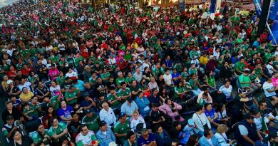 Más de 10 mil potosinos celebran triunfo histórico de México ante Chequia en Plaza del Carmen