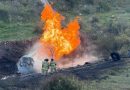 VOLCADURA Y EXPLOSIÓN DE PIPA DE GAS LP DEJA DOS MUERTOS Y UN LESIONADO EN CARRETERA TEXCOCO-CALPULALPAN