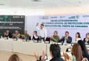 Hoy instalamos el Puesto de Comando y reforzamos el trabajo en equipo entre todas las instituciones. Además, estamos fortaleciendo las corporaciones de Protección Civil como nunca antes, para cuidar a las familias de los 59 municipios y atender las necesidades de cada región. 💚🤝