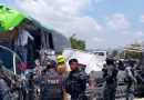 PATRULLA DE LA GUARDIA NACIONAL CHOCA CONTRA CAMIÓN DE PASAJEROS; HAY UN MUERTO