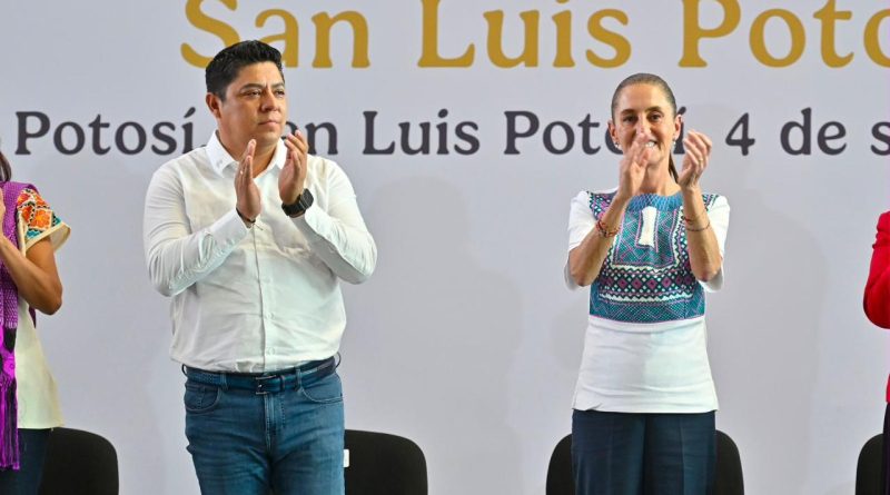 RICARDO GALLARDO ACOMPAÑA A CLAUDIA SHEINBAUM EN SU SEGUNDO INFORME ANTE 21 MIL POTOSINAS Y POTOSINOS