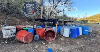 SSPE ASEGURA LABORATORIO CLANDESTINO EN LAS LAJAS, PARRAL, CHIHUAHUA
