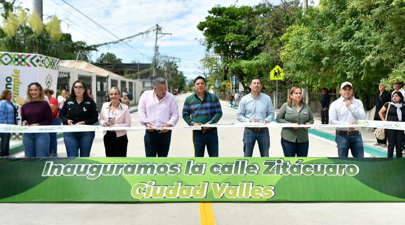 EL GOBERNADOR RICARDO GALLARDO ARRANCA REHABILITACIÓN DE CINCO CALLES Y ENTREGA NUEVA VIALIDAD EN CIUDAD VALLES