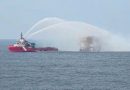 SE REGISTRA INCENDIO EN PLATAFORMA DE PEMEX FRENTE A CIUDAD DEL CARMEN