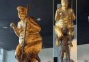 UNA ESTATUA DORADA DE TRUMP LLEGA AL PARLAMENTO EUROPEO: EL MENSAJE DE ‘PLAGA NARANJA’